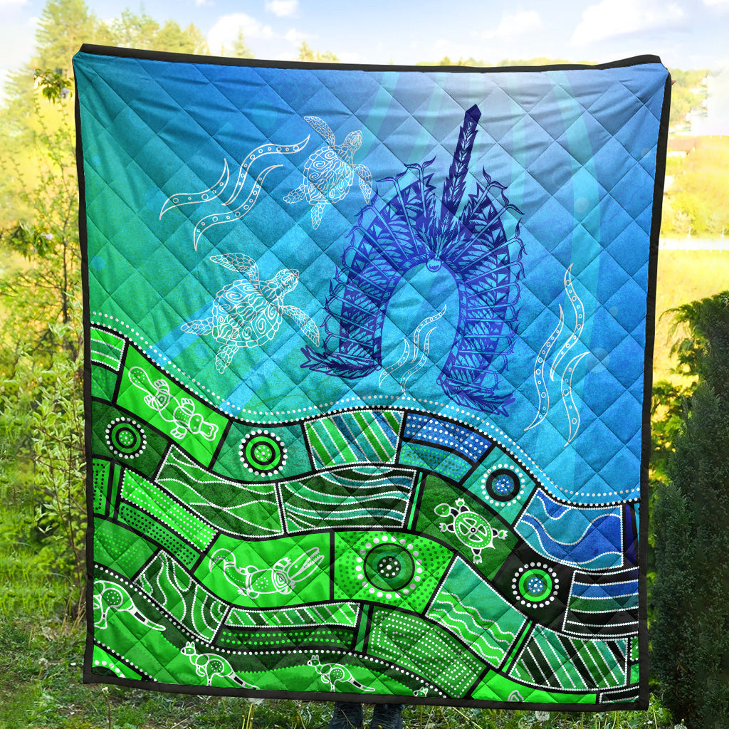 Aboriginal Torres Strait Islands Premium Quilt Towards The Light - Vibe Hoodie Shop