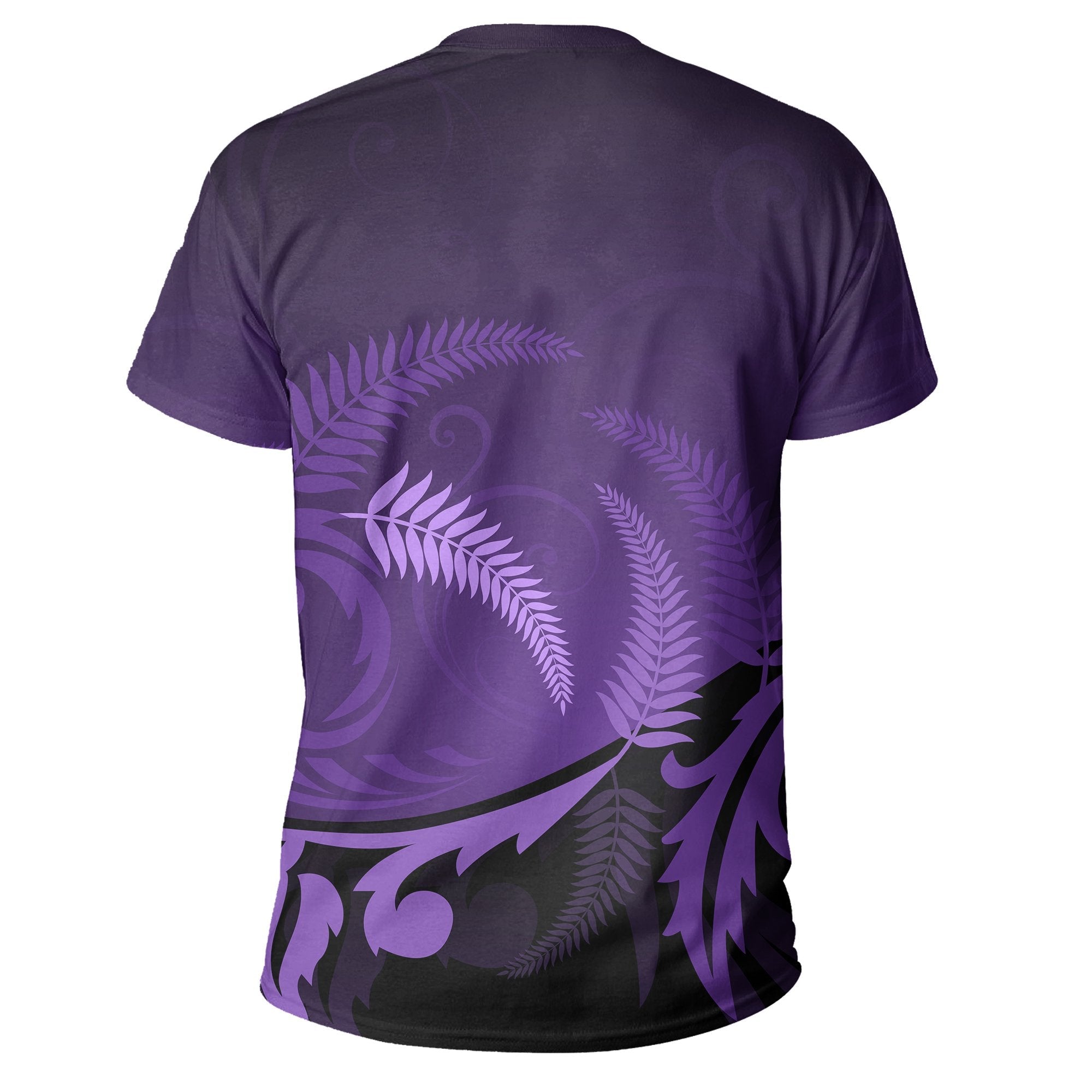 Silver Fern New Zealand T shirt, Purple - Vibe Hoodie Shop