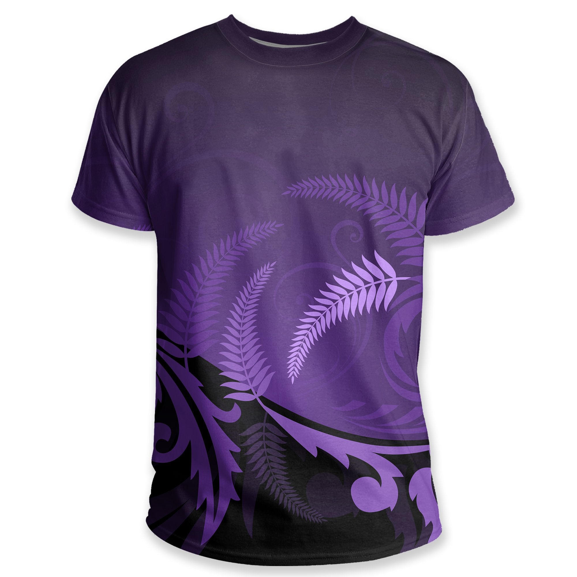 Silver Fern New Zealand T shirt, Purple - Vibe Hoodie Shop