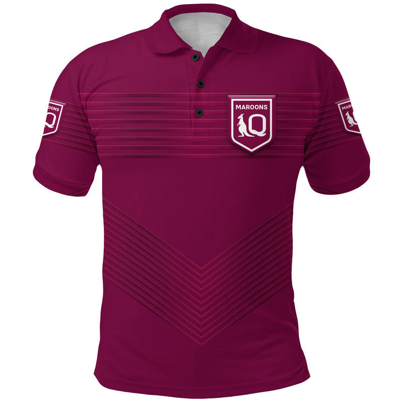 Queensland Maroons Polo Shirt Simple Style - Vibe Hoodie Shop