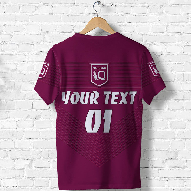 (Custom Personalised) Queensland Maroons T shirt Simple Style - Vibe Hoodie Shop