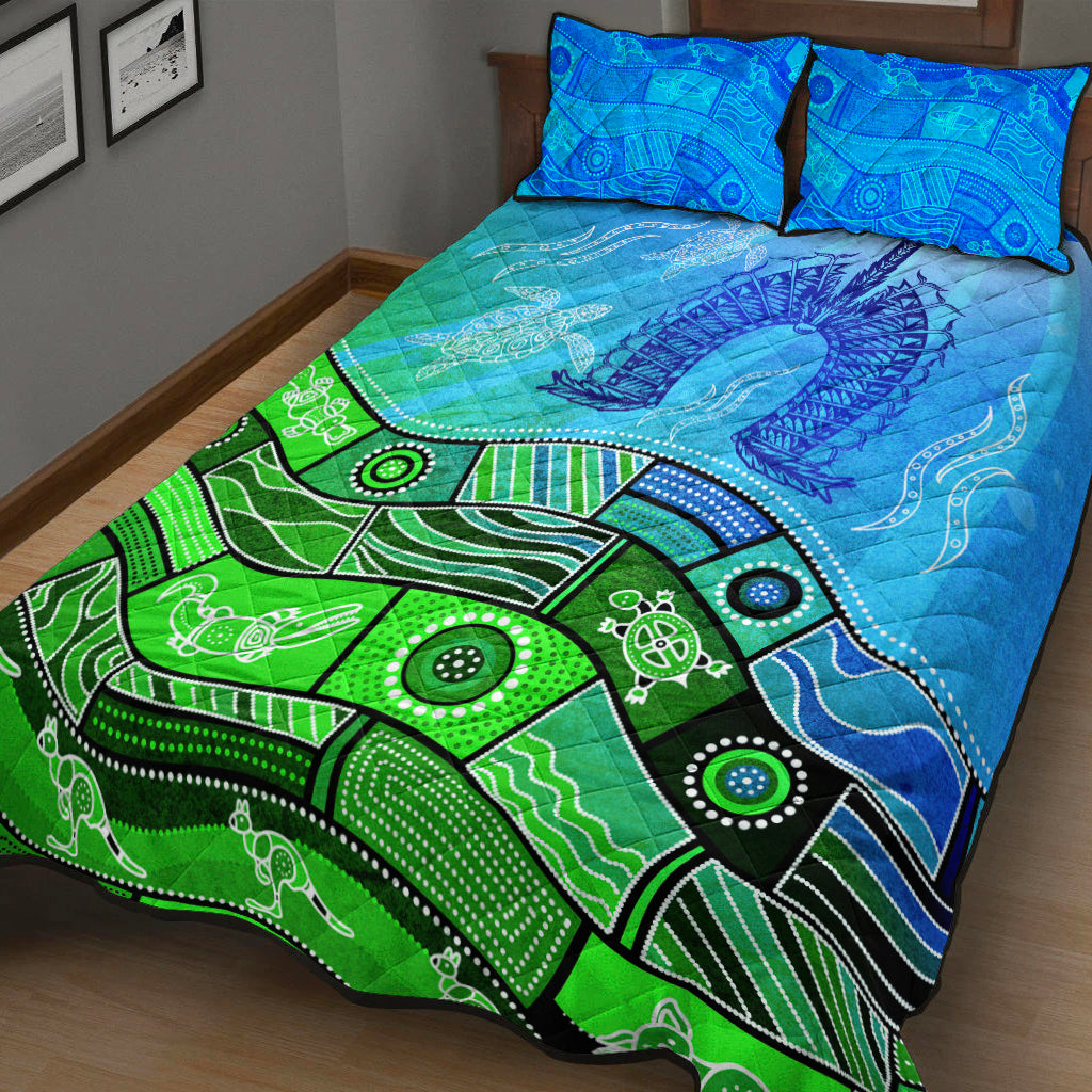 Aboriginal Torres Strait Islands Quilt Bed Set Towards The Light - Vibe Hoodie Shop