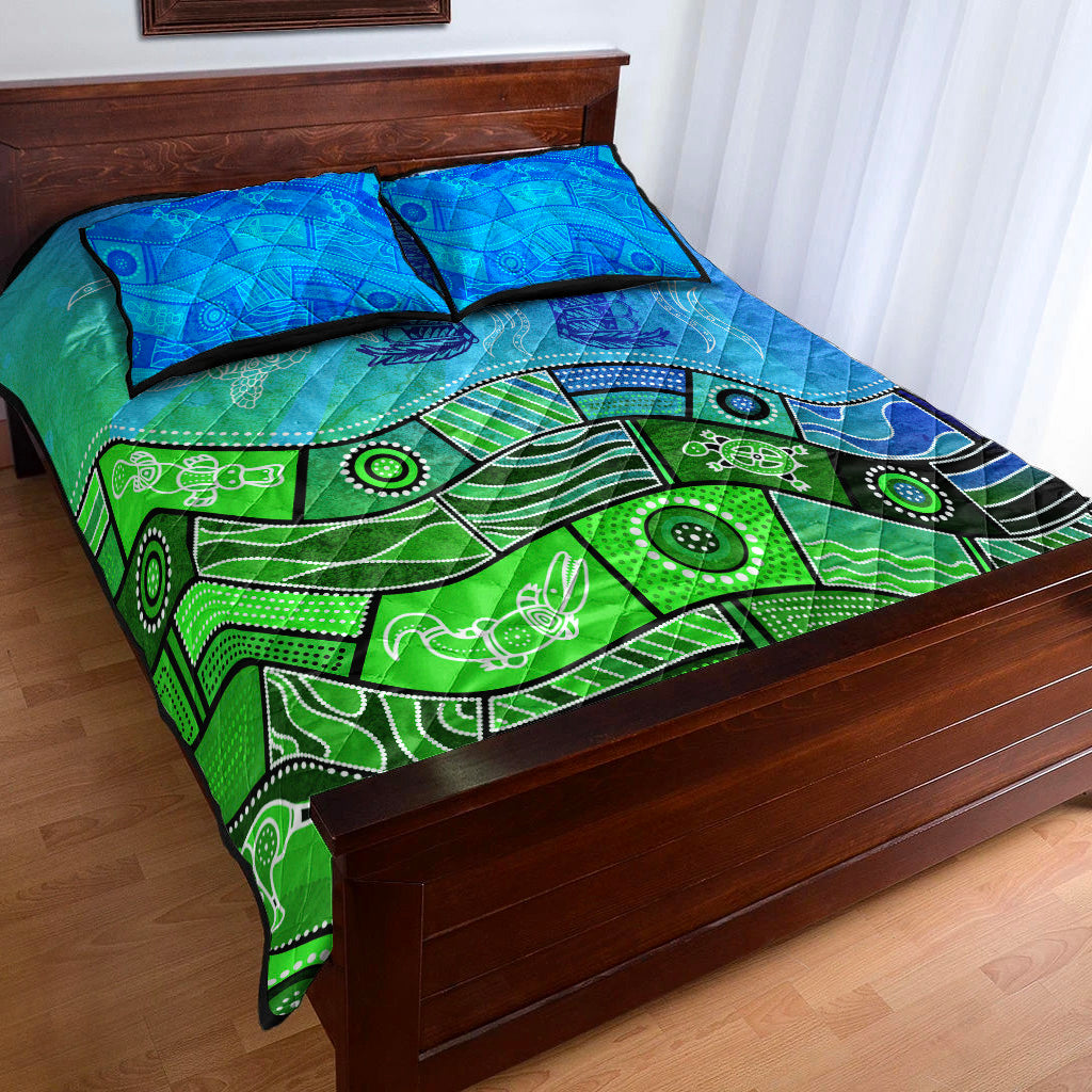 Aboriginal Torres Strait Islands Quilt Bed Set Towards The Light - Vibe Hoodie Shop