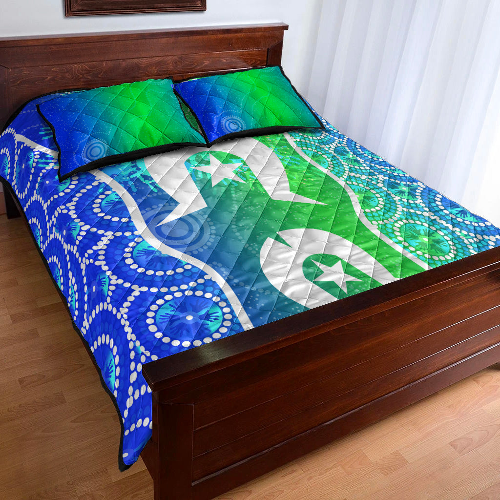 Aboriginal Torres Strait Islands Quilt Bed Set Flag Vibes - Vibe Hoodie Shop