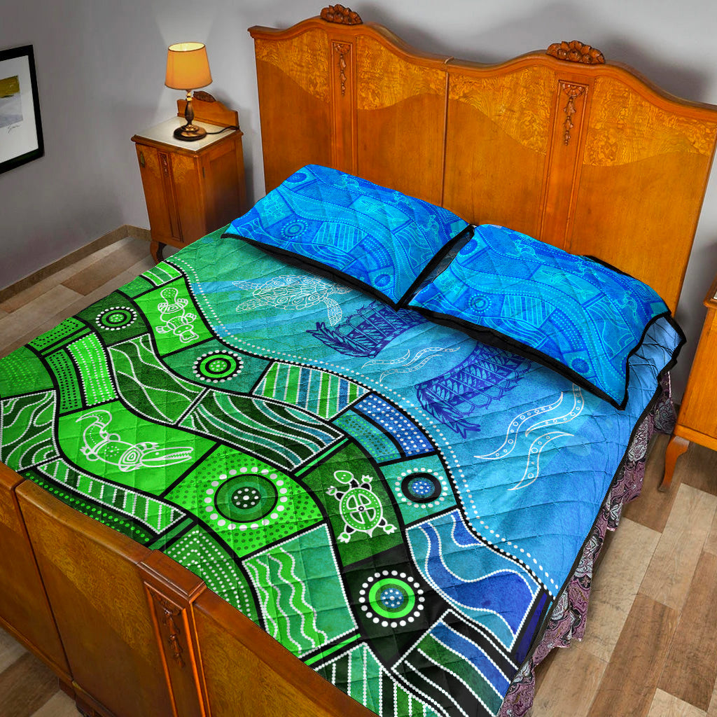 Aboriginal Torres Strait Islands Quilt Bed Set Towards The Light - Vibe Hoodie Shop