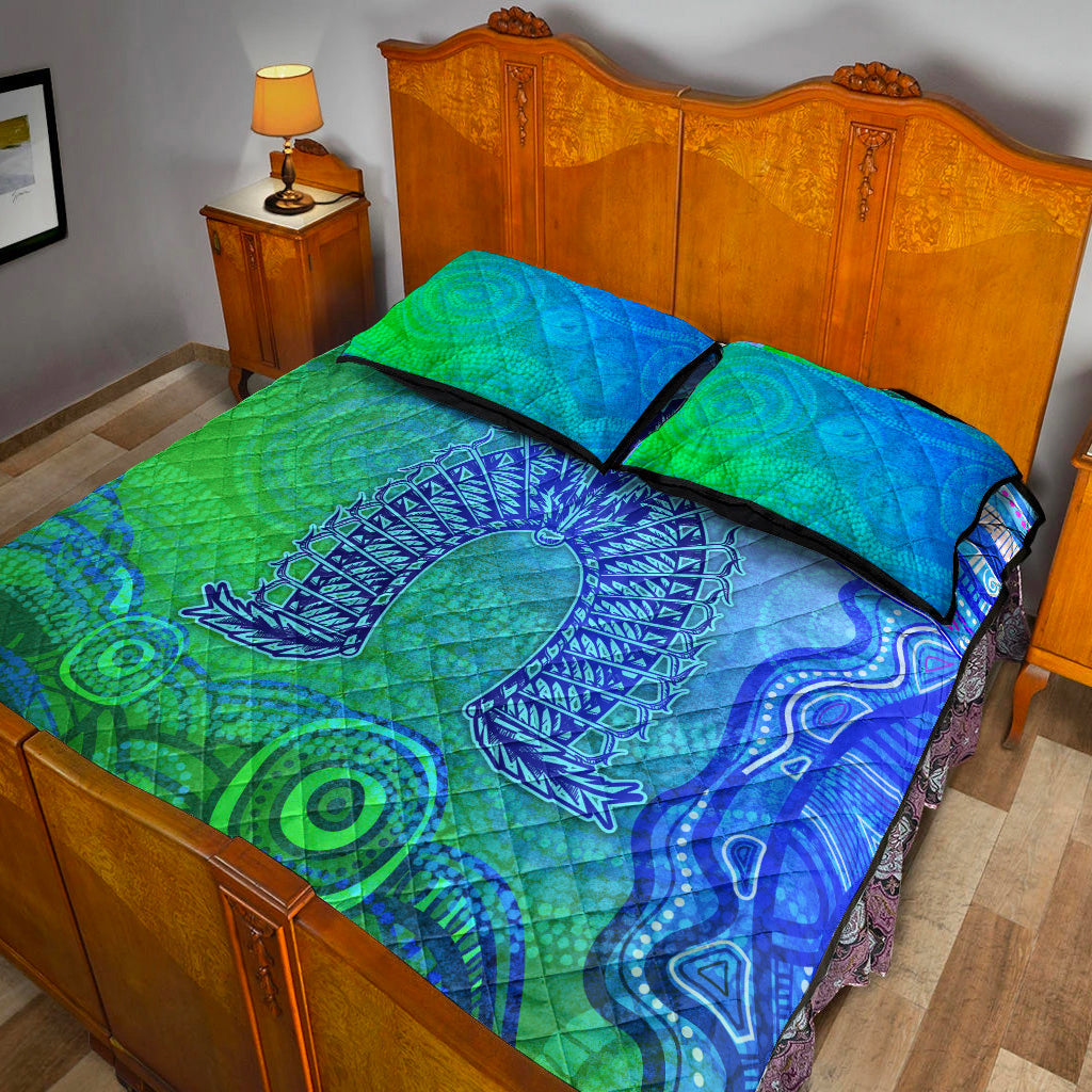 Aboriginal Torres Strait Islands Quilt Bed Set Wave Vibes - Vibe Hoodie Shop