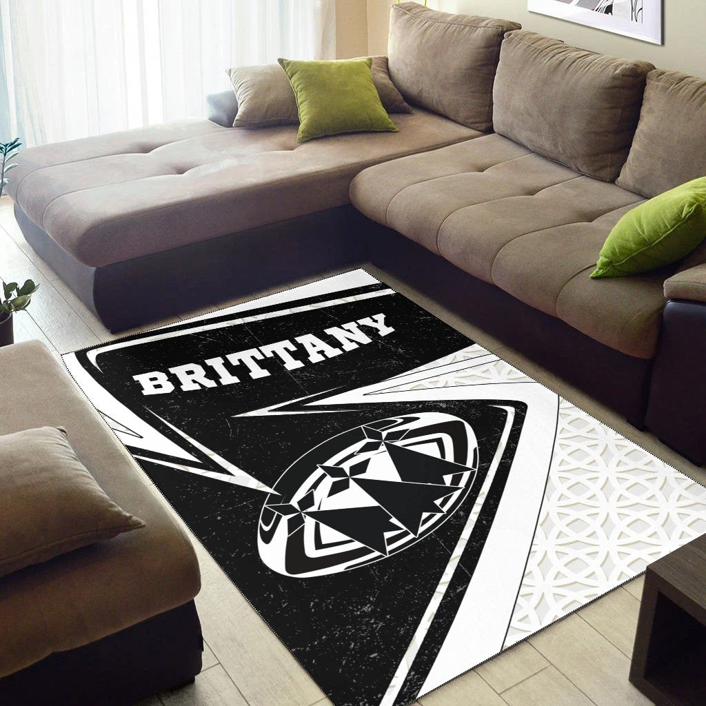 Brittany Rugby Area Rug - Celtic Bretagne Rugby Ball - Vibe Hoodie Shop