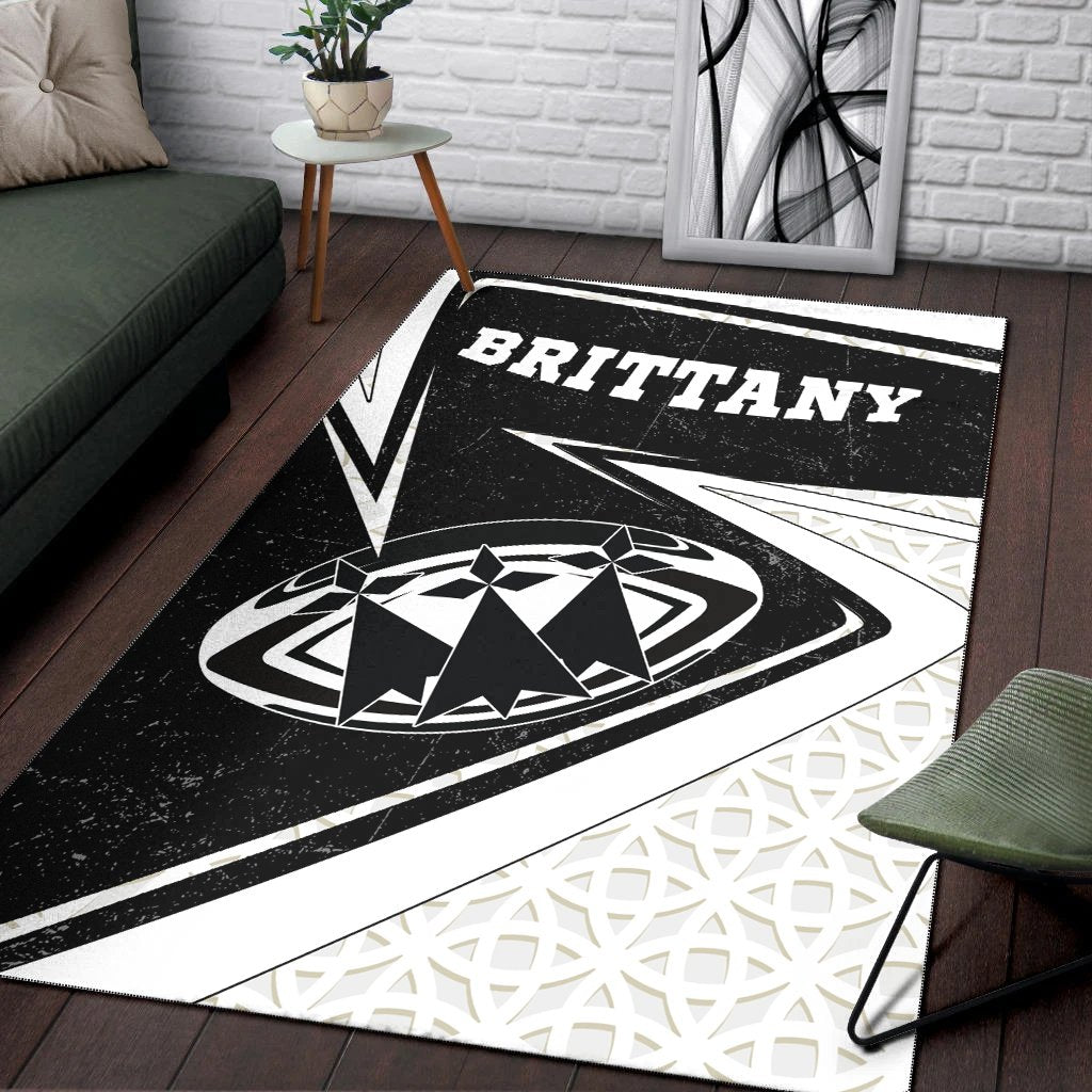 Brittany Rugby Area Rug - Celtic Bretagne Rugby Ball - Vibe Hoodie Shop