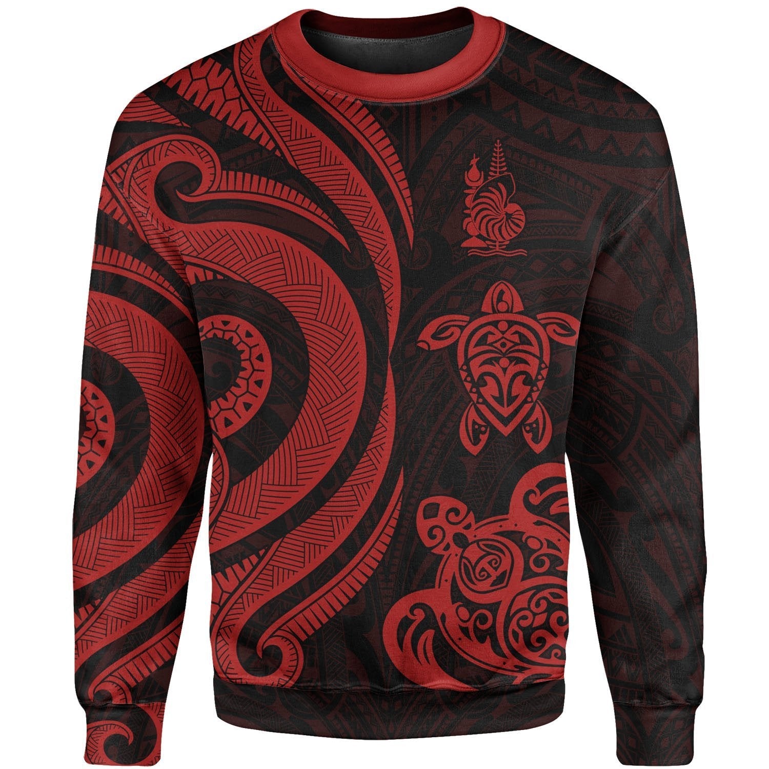 New Caledonia Sweater - Red Tentacle Turtle - Vibe Hoodie Shop