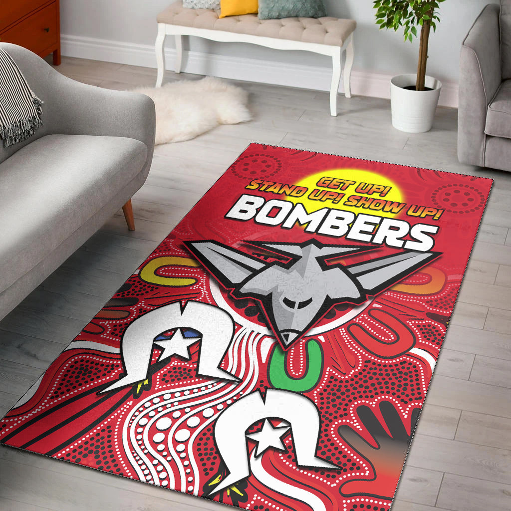 Bombers NAIDOC Week Area Rug Essendon Football Aboriginal - Vibe Hoodie Shop