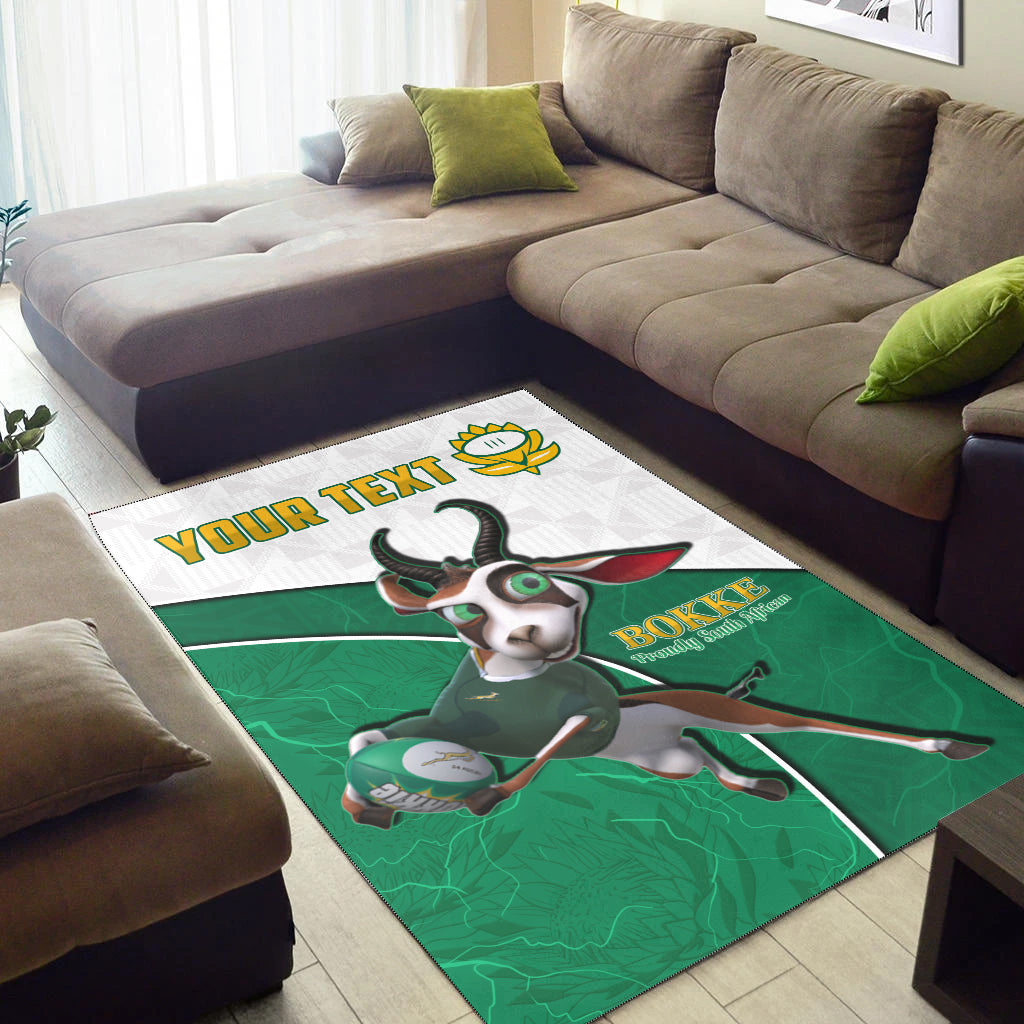 (Custom Personalised) South Africa Rugby Area Rug Proudly Springboks Cartoon Bokke African Pattern - Vibe Hoodie Shop