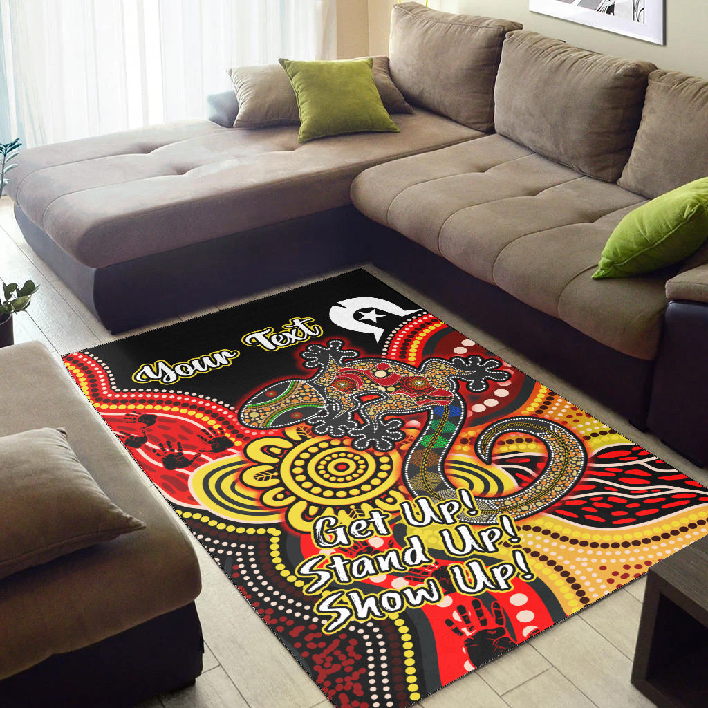 (Custom Personalised) NAIDOC Week 2022 Area Rug Aboriginal Lizard Always Proud History - Vibe Hoodie Shop