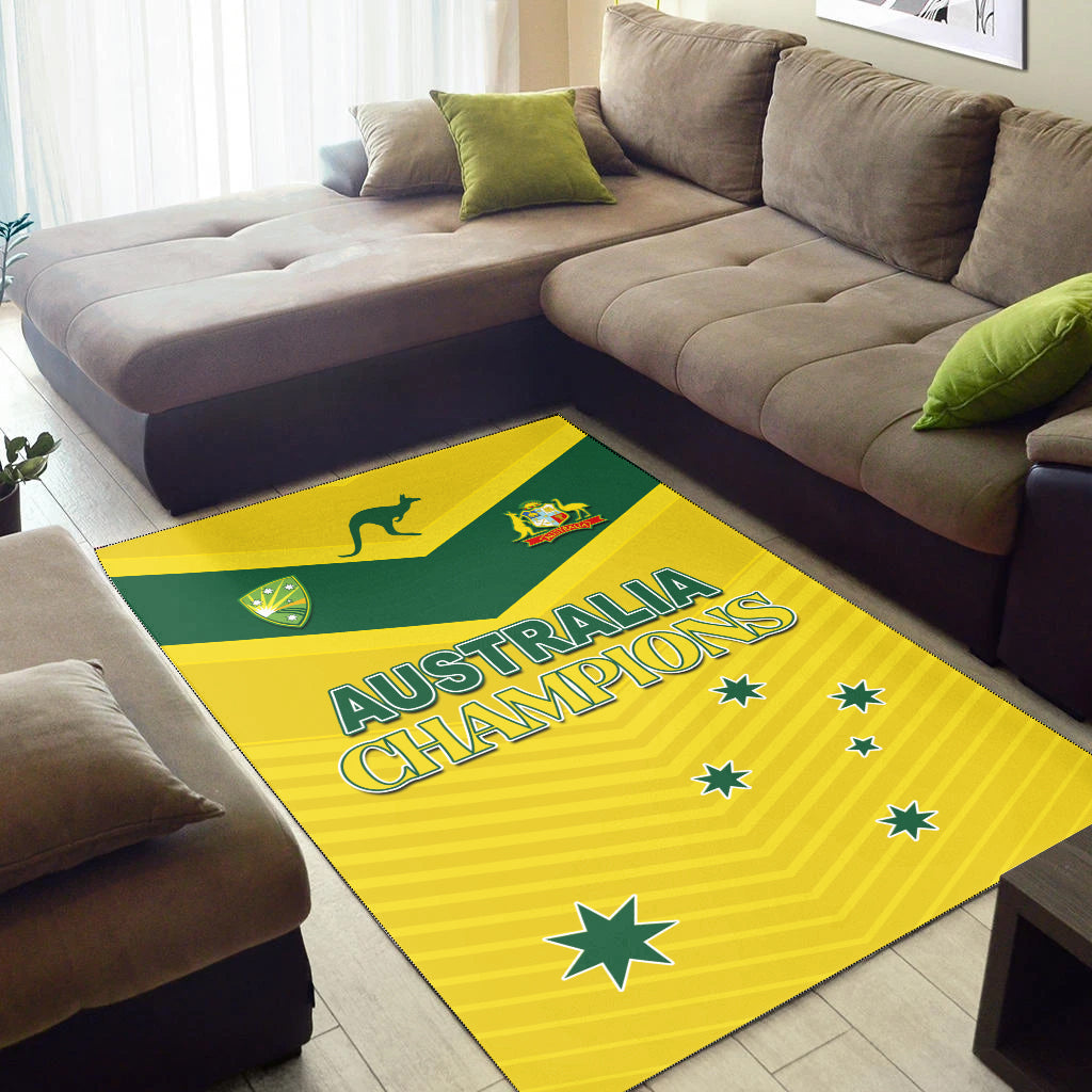 Australia Cricket Area Rug Go Aussie Champions - Vibe Hoodie Shop