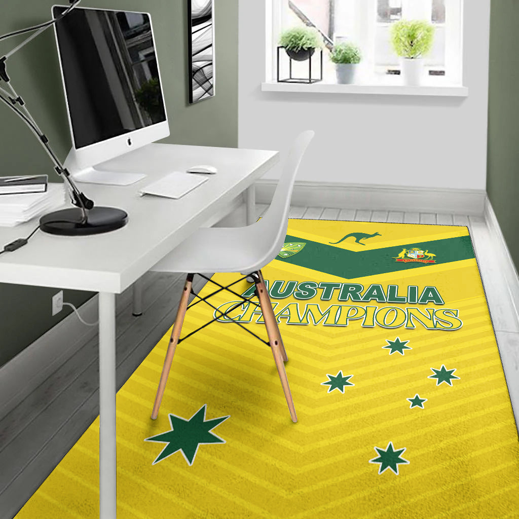 Australia Cricket Area Rug Go Aussie Champions - Vibe Hoodie Shop