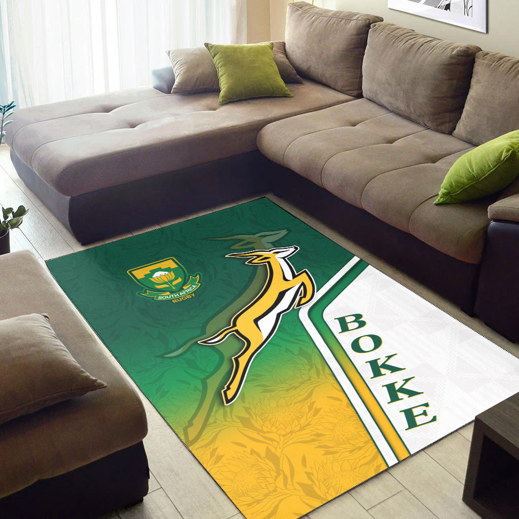 South Africa Rugby Area Rug Protea Flower Springboks Go Bokke - Vibe Hoodie Shop