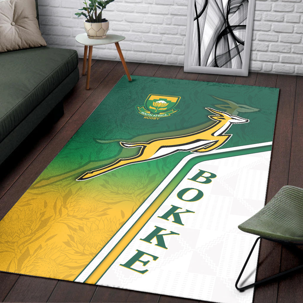 South Africa Rugby Area Rug Protea Flower Springboks Go Bokke - Vibe Hoodie Shop