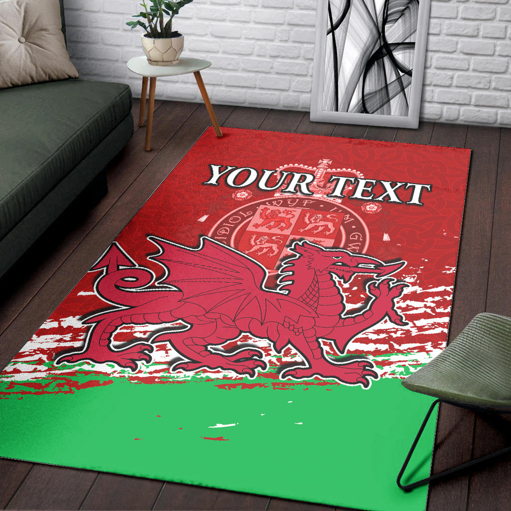 (Custom Personalised) Wales Football 2022 Area Rug Come On CYMRU The Red Wall - Vibe Hoodie Shop