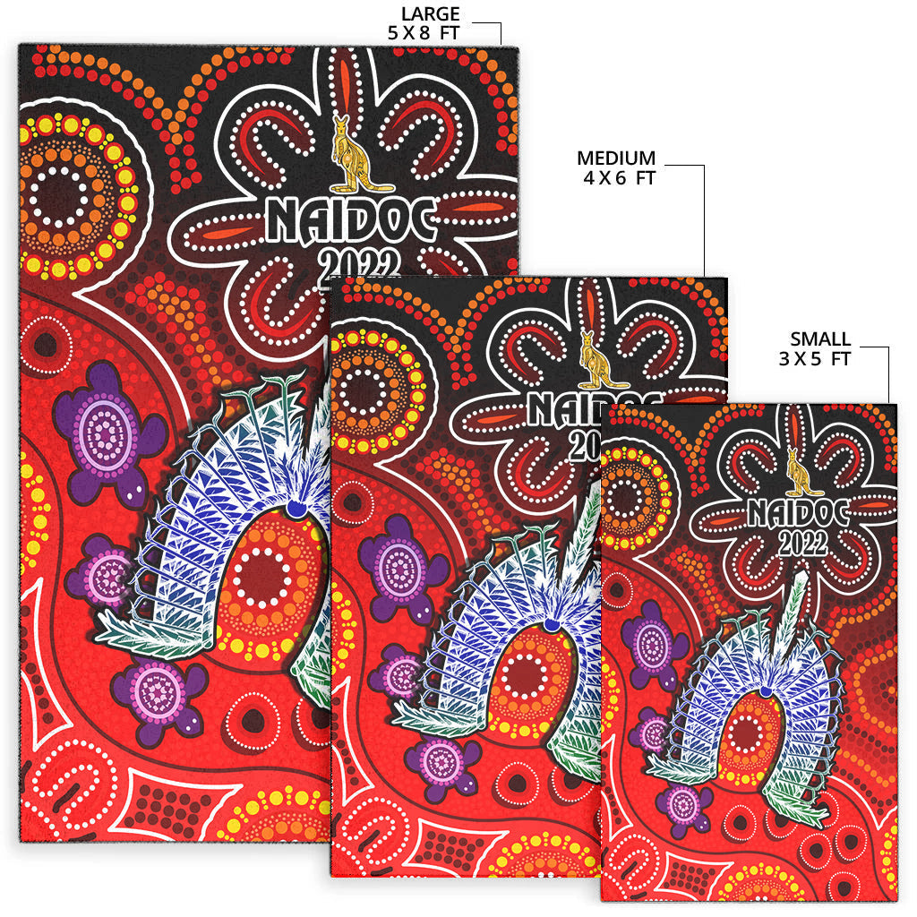 Australia NAIDOC Week Area Rug Australian Aboriginal Dhari Kangaroo Artsy Style - Vibe Hoodie Shop