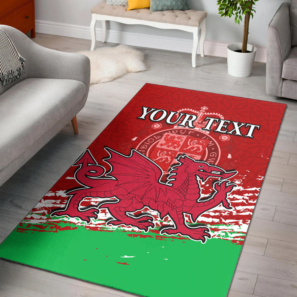 (Custom Personalised) Wales Football 2022 Area Rug Come On CYMRU The Red Wall - Vibe Hoodie Shop