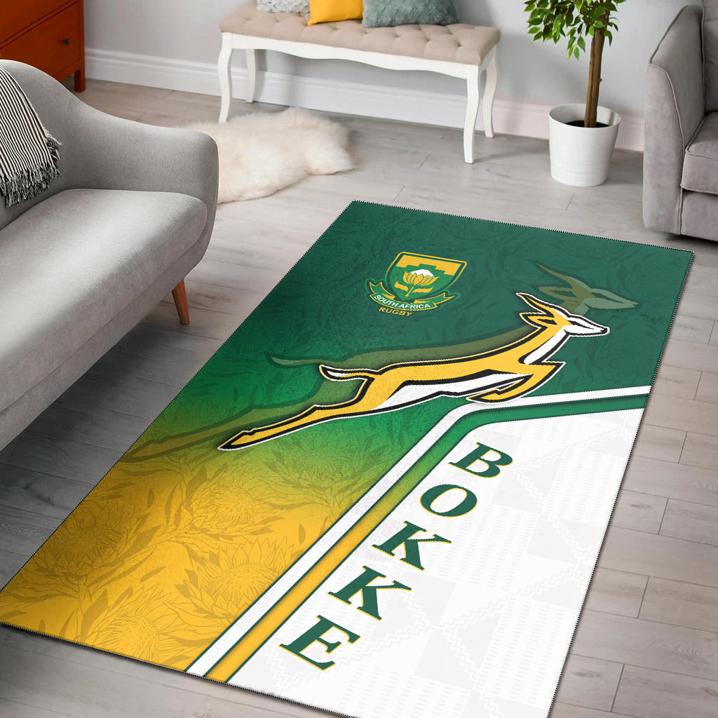 South Africa Rugby Area Rug Protea Flower Springboks Go Bokke - Vibe Hoodie Shop