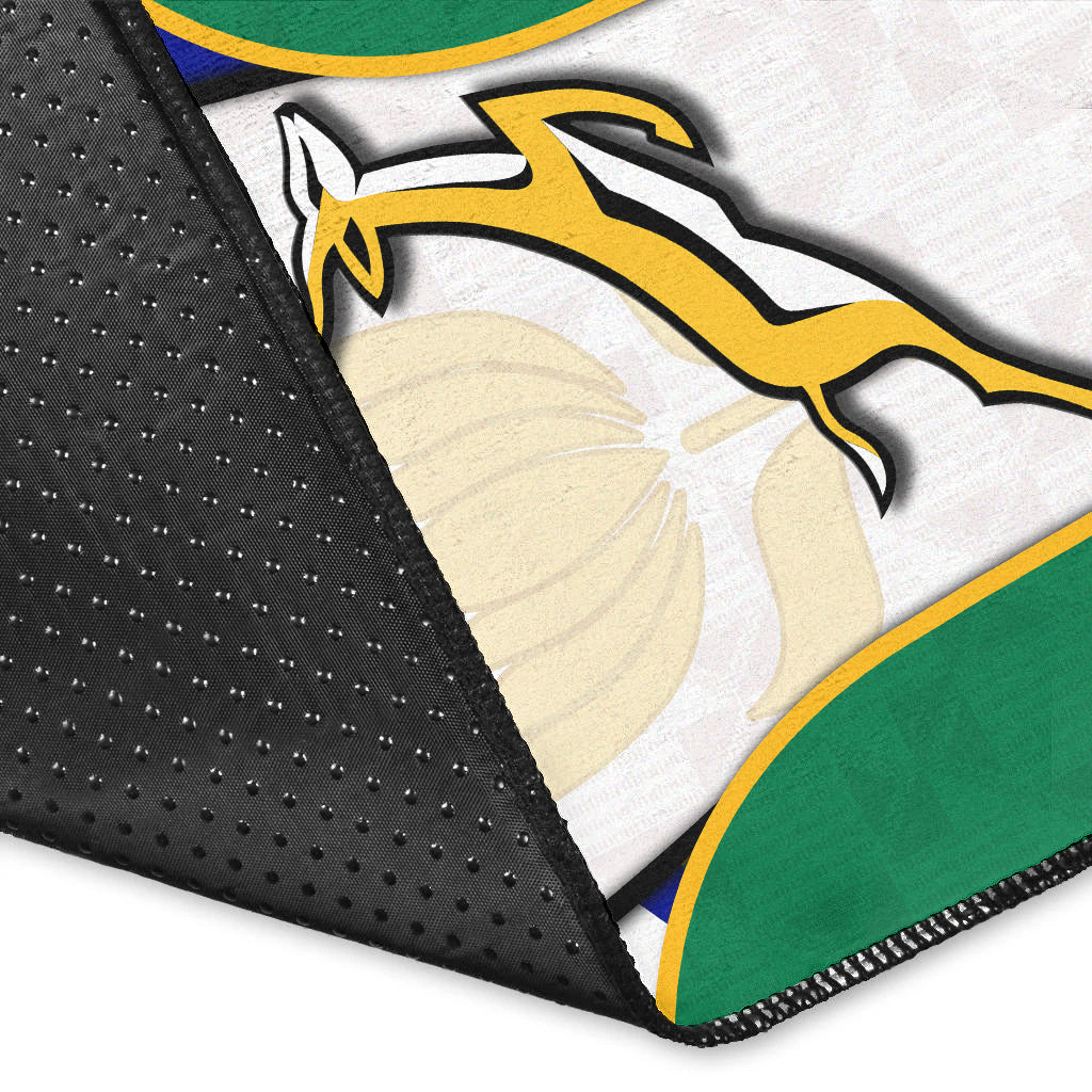 (Custom Personalised) South Africa Rugby Area Rug Springboks 2022 Go Bokke African Pattern - Vibe Hoodie Shop