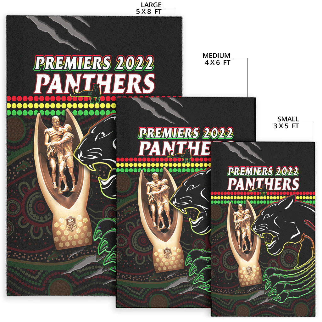 Panthers Rugby Area Rug The Riff 2022 Premiers Aboriginal Art - Vibe Hoodie Shop