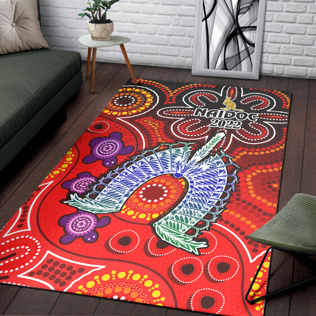 Australia NAIDOC Week Area Rug Australian Aboriginal Dhari Kangaroo Artsy Style - Vibe Hoodie Shop