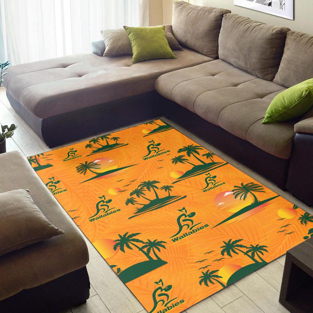 Wallabies Australian Rugby Area Rug Hawaii Style - Vibe Hoodie Shop