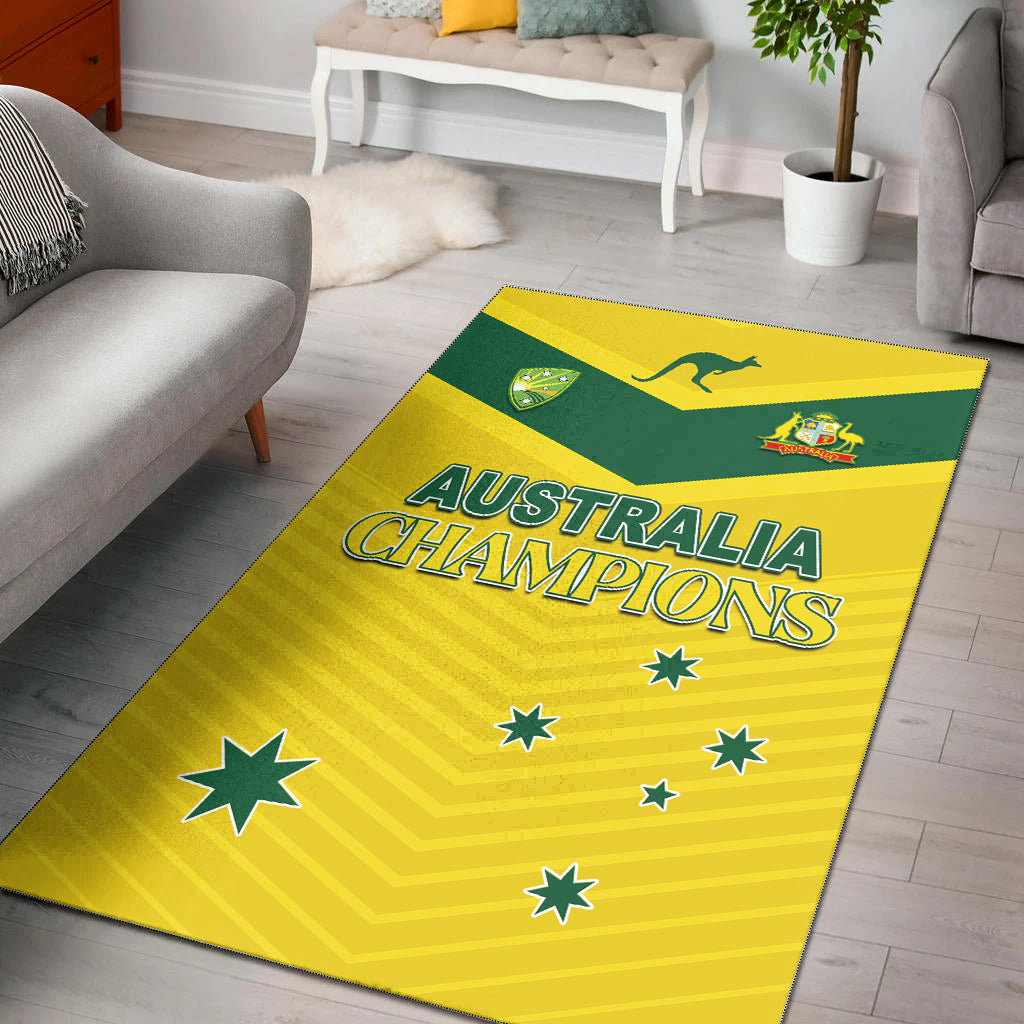 Australia Cricket Area Rug Go Aussie Champions - Vibe Hoodie Shop