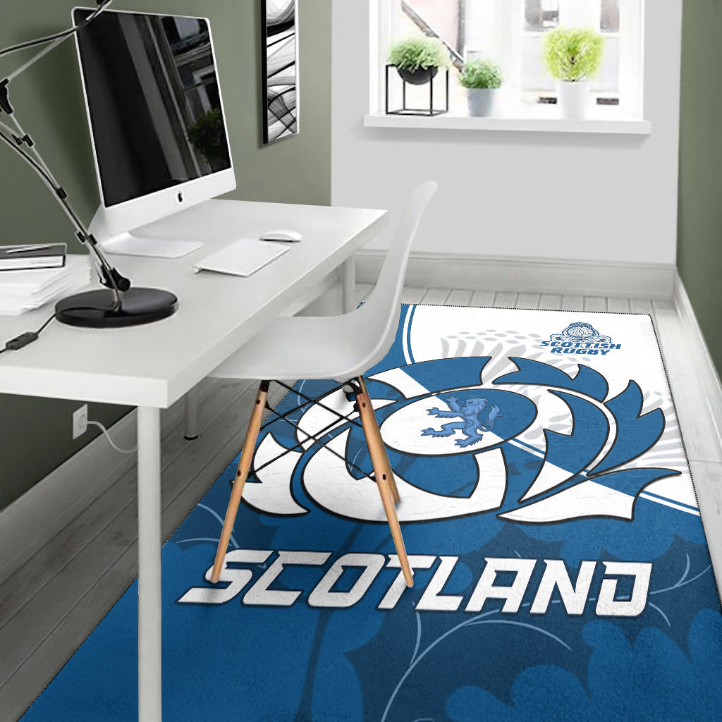 Scotland Rugby Area Rug Scottish Coat Of Arms Mix Thistle Newest Version - Vibe Hoodie Shop