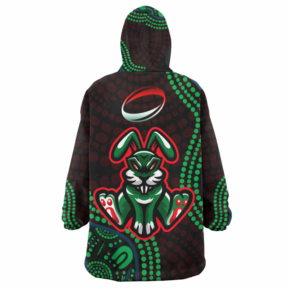 Rabbitohs Rugby Snug Hoodie - Custom Rabbitohs Style Wearable Blanket Hoodie RLT14 - Vibe Hoodie Shop