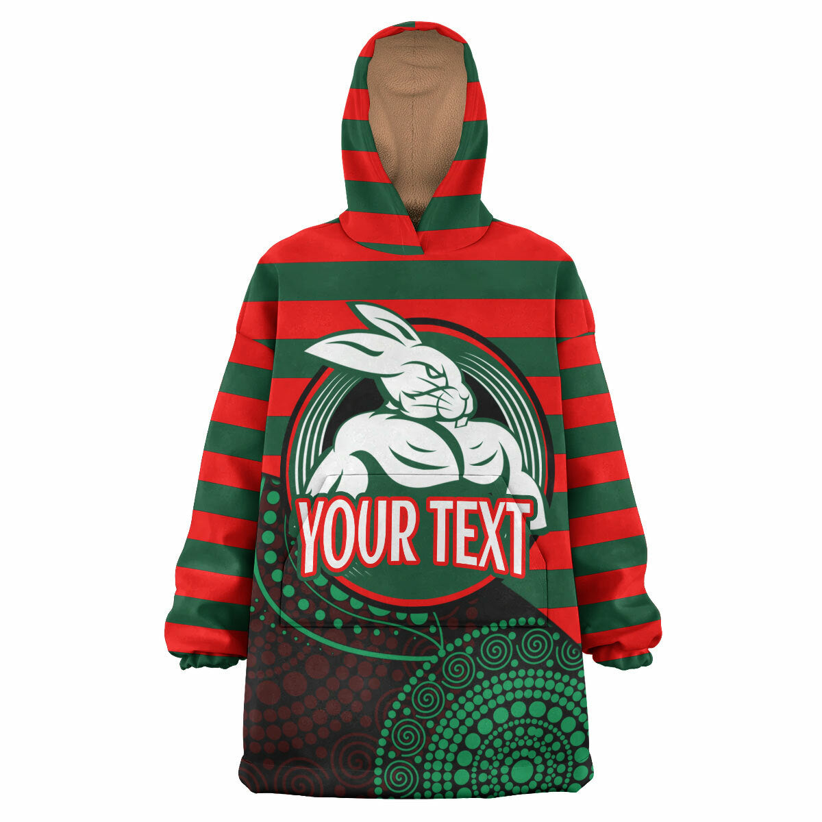 Rabbitohs Rugby Snug Hoodie - Custom Rabbitohs Super Style Wearable Blanket Hoodie RLT14 - Vibe Hoodie Shop