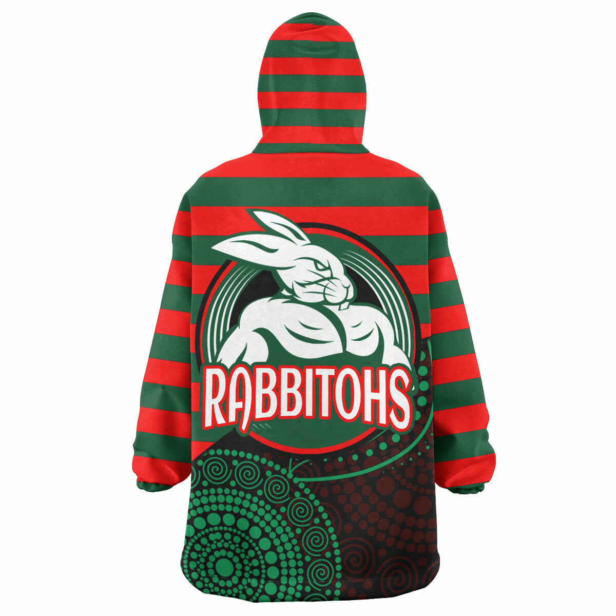 Rabbitohs Rugby Snug Hoodie - Custom Rabbitohs Super Style Wearable Blanket Hoodie RLT14 - Vibe Hoodie Shop