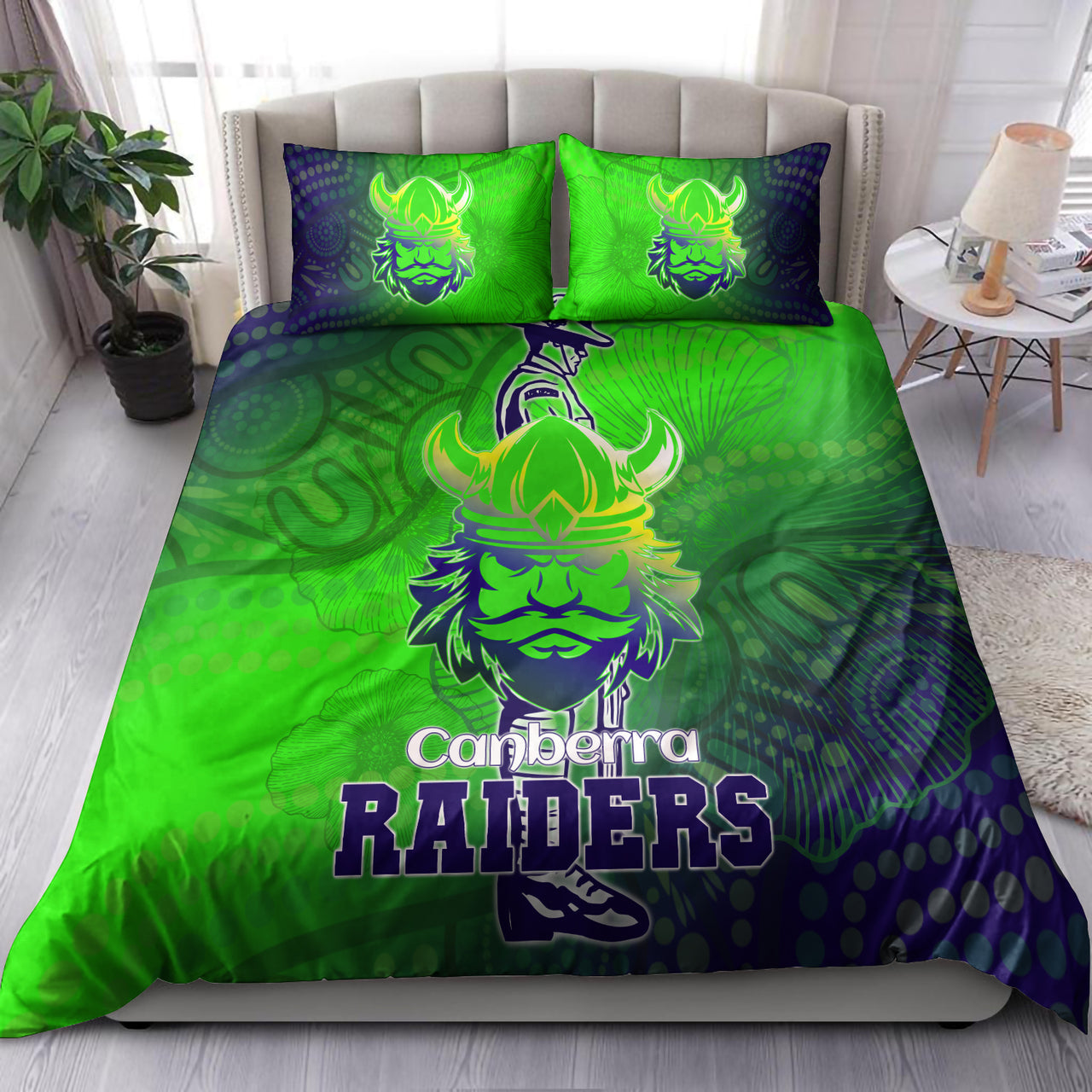 Raiders Rugby Bedding Set - Custom ANZAC Raiders Rugby Gradient Style Bedding Set RLT13 - Vibe Hoodie Shop
