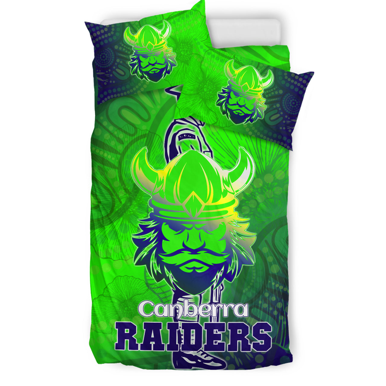 Raiders Rugby Bedding Set - Custom ANZAC Raiders Rugby Gradient Style Bedding Set RLT13 - Vibe Hoodie Shop