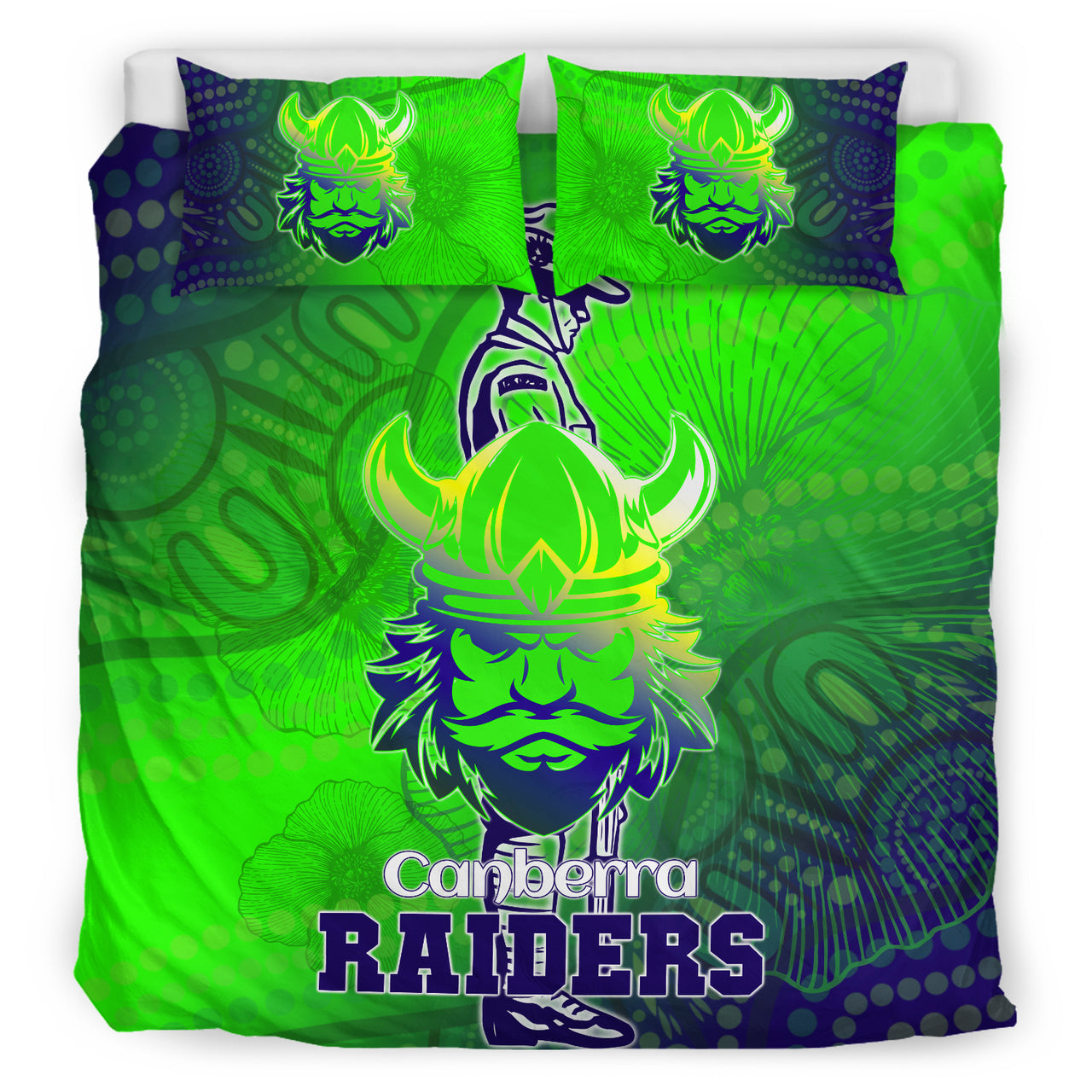 Raiders Rugby Bedding Set - Custom ANZAC Raiders Rugby Gradient Style Bedding Set RLT13 - Vibe Hoodie Shop