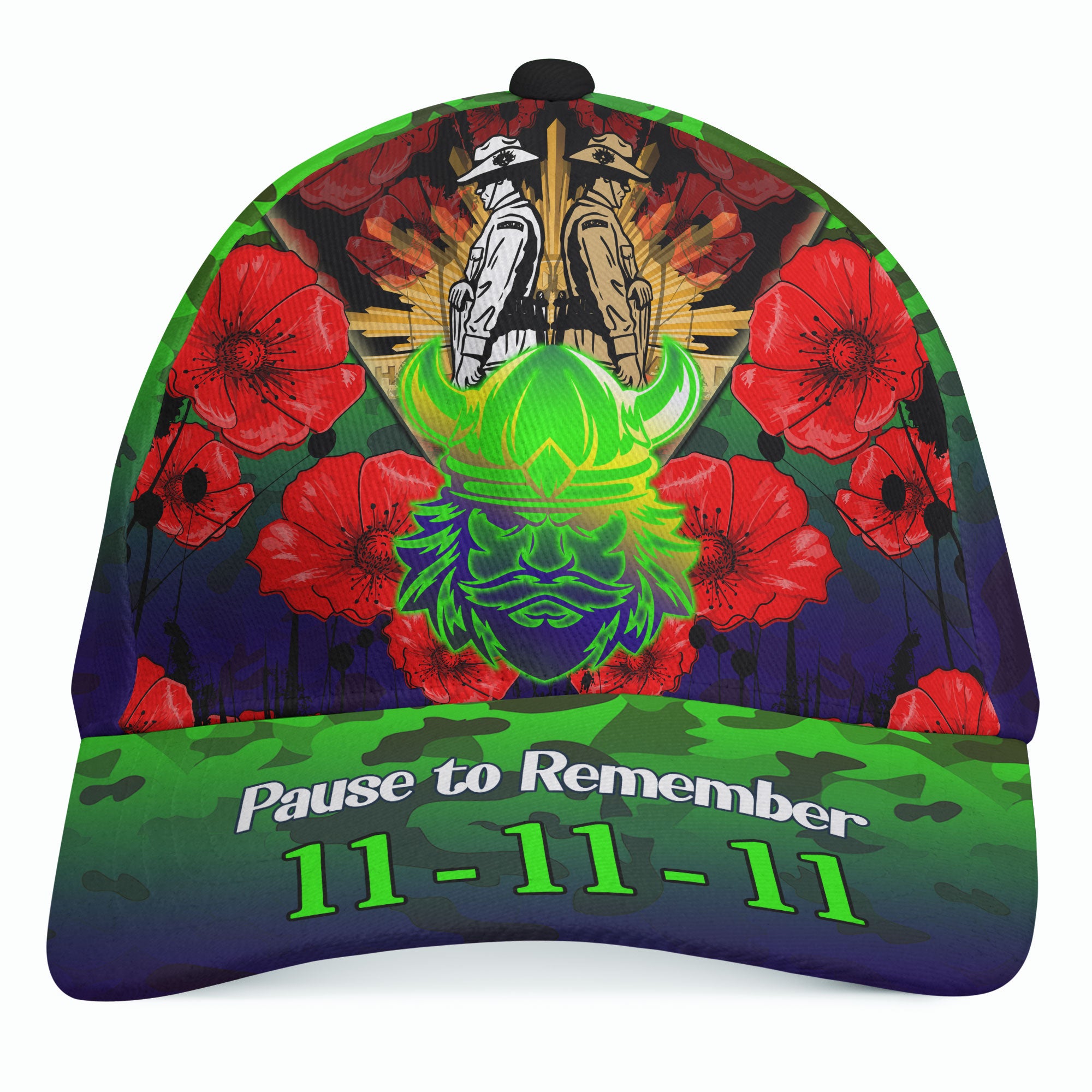 Raiders Rugby Cap - Custom Remembrance Day PAUSE TO REMEMBER Cap - Vibe Hoodie Shop