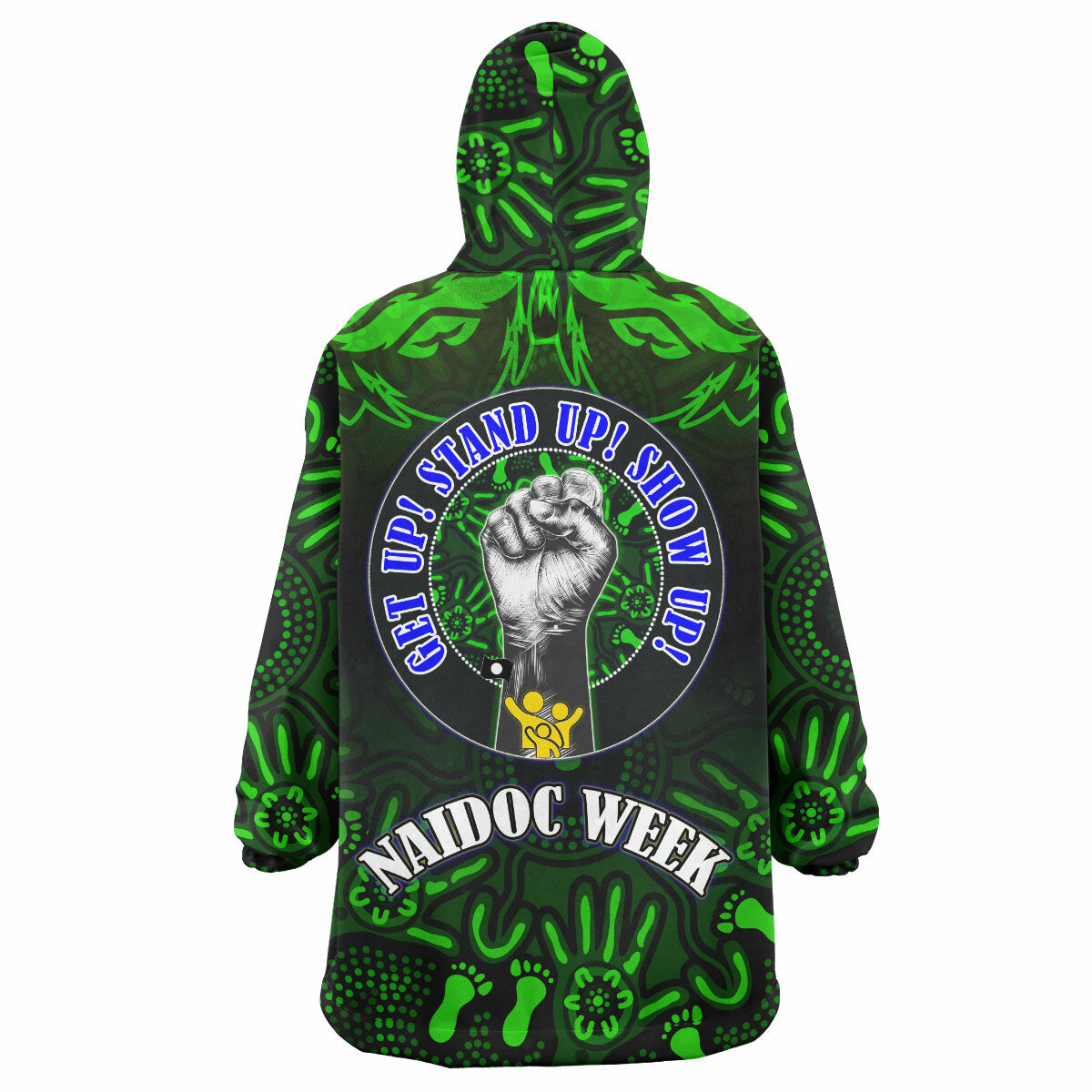 Raiders Rugby Snug Hoodie - Custom Naidoc Family Aboriginal Dot Art Wearable Blanket Hoodie RLT14 - Vibe Hoodie Shop
