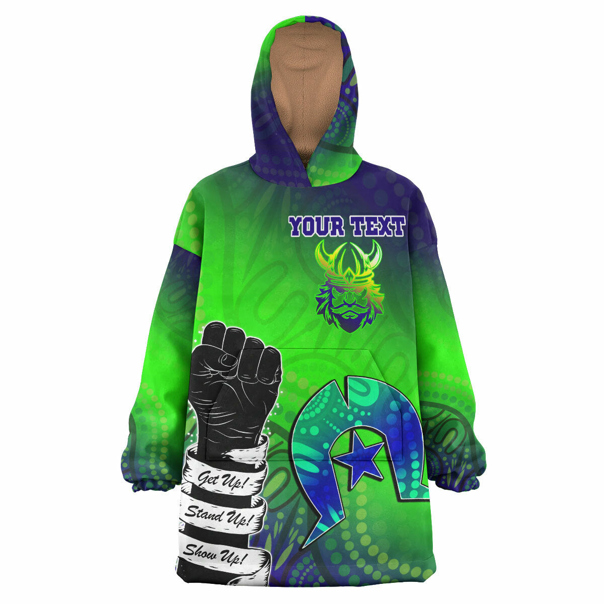 Raiders Rugby Snug Hoodie - Custom Naidoc Raiders Rugby Gradient Style Wearable Blanket Hoodie RLT14 - Vibe Hoodie Shop