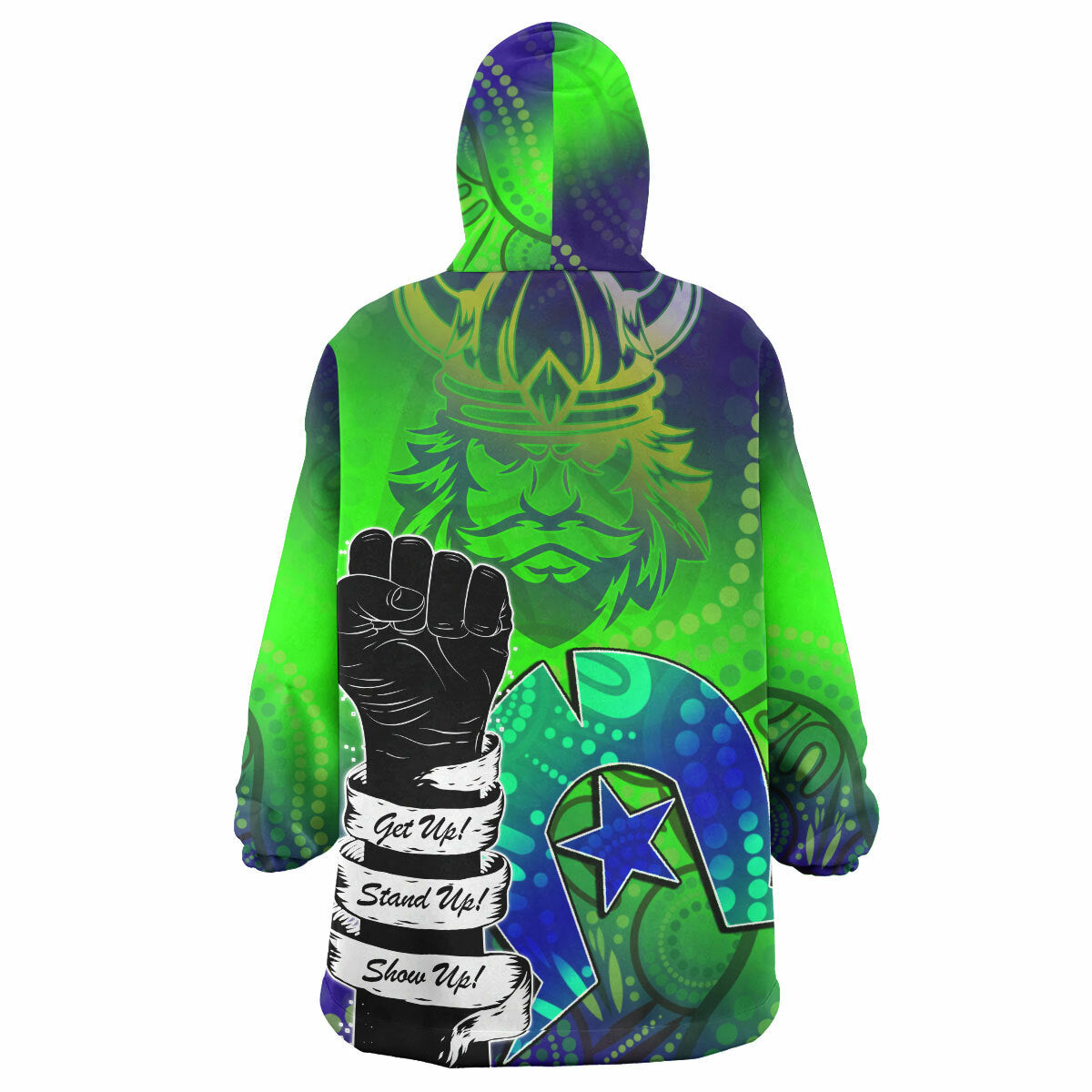 Raiders Rugby Snug Hoodie - Custom Naidoc Raiders Rugby Gradient Style Wearable Blanket Hoodie RLT14 - Vibe Hoodie Shop