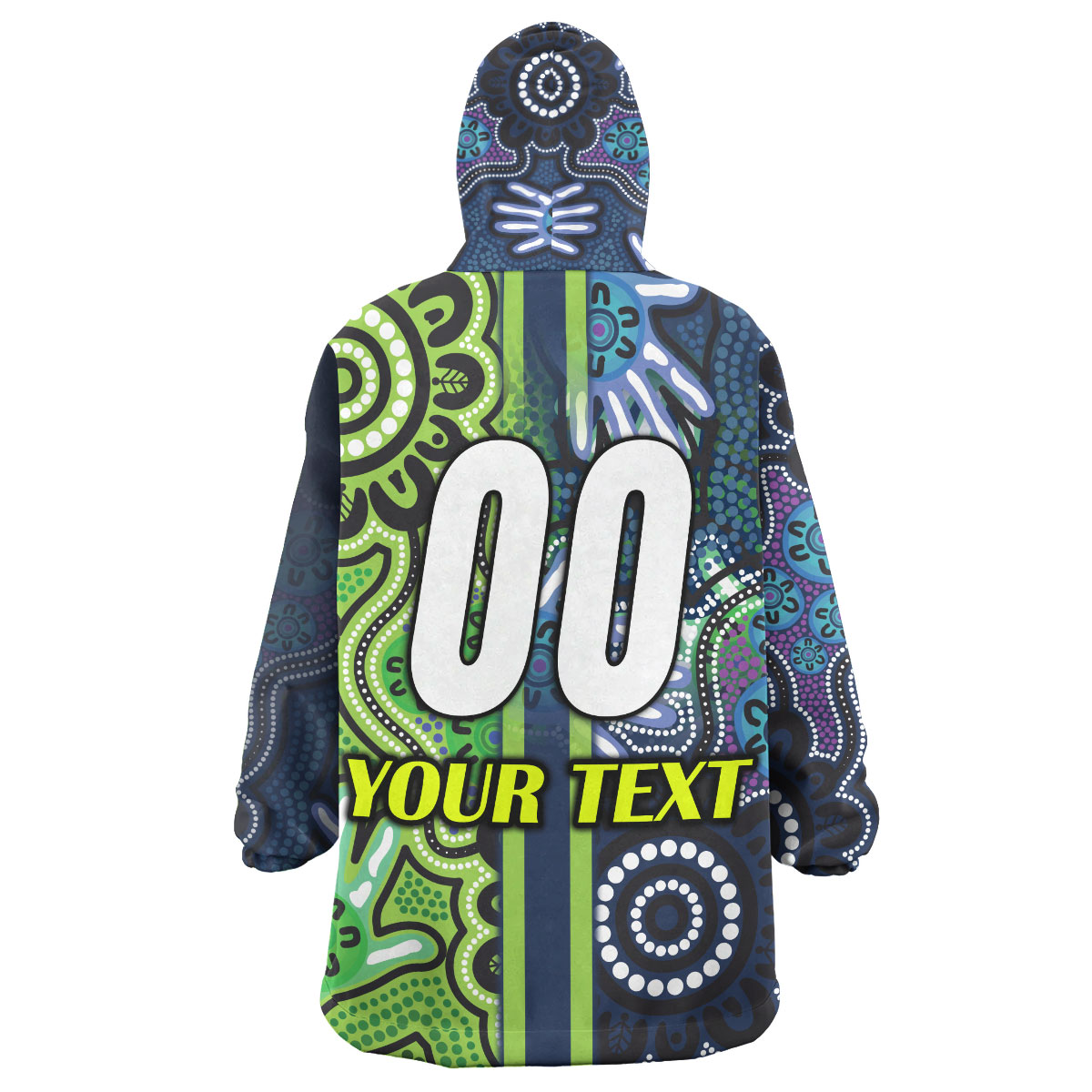 Raiders Rugby Snug Hoodie - Custom Raiders Rugby Ball Aboriginal Indigenous Sport Style Wearable Blanket Hoodie - Vibe Hoodie Shop