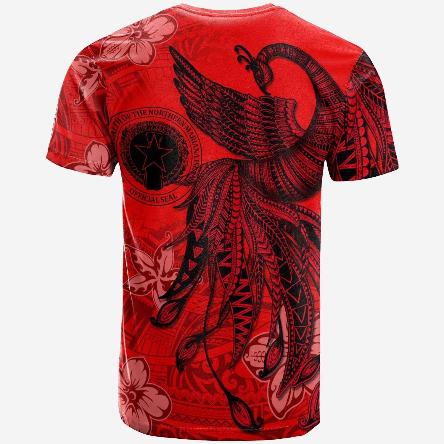 Niue Custom Personalised T shirt - Polynesian Phoenix Bird, Fairytales Bird Red - Vibe Hoodie Shop