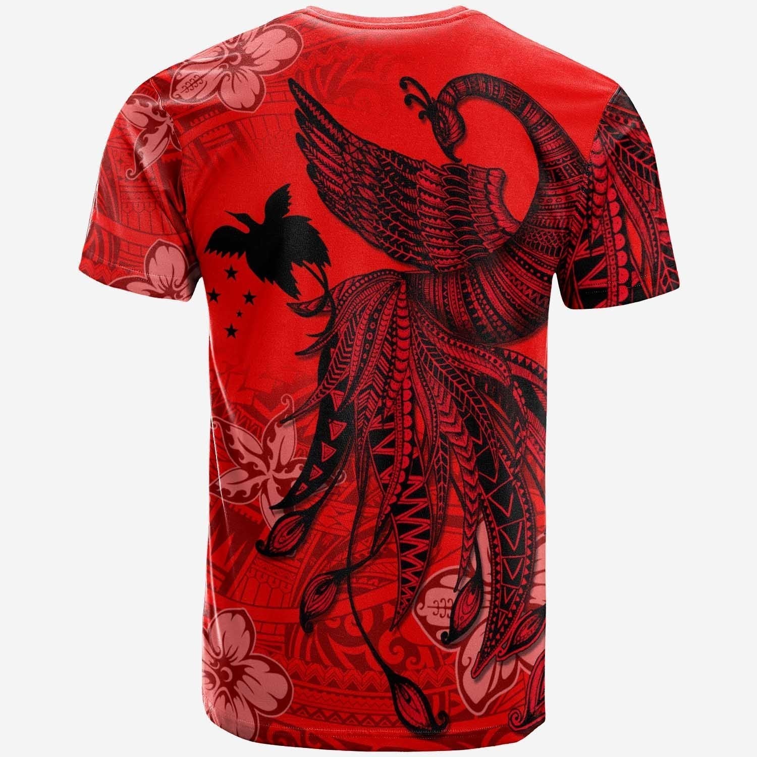 Palau Custom Personalised T shirt - Polynesian Phoenix Bird, Fairytales Bird Red - Vibe Hoodie Shop