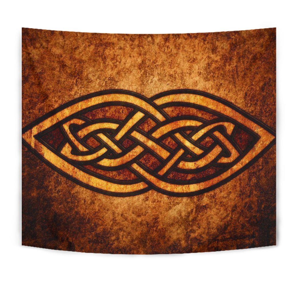 Celtic Tapestry - Celtic Eye Knot Mandala Red - Vibe Hoodie Shop