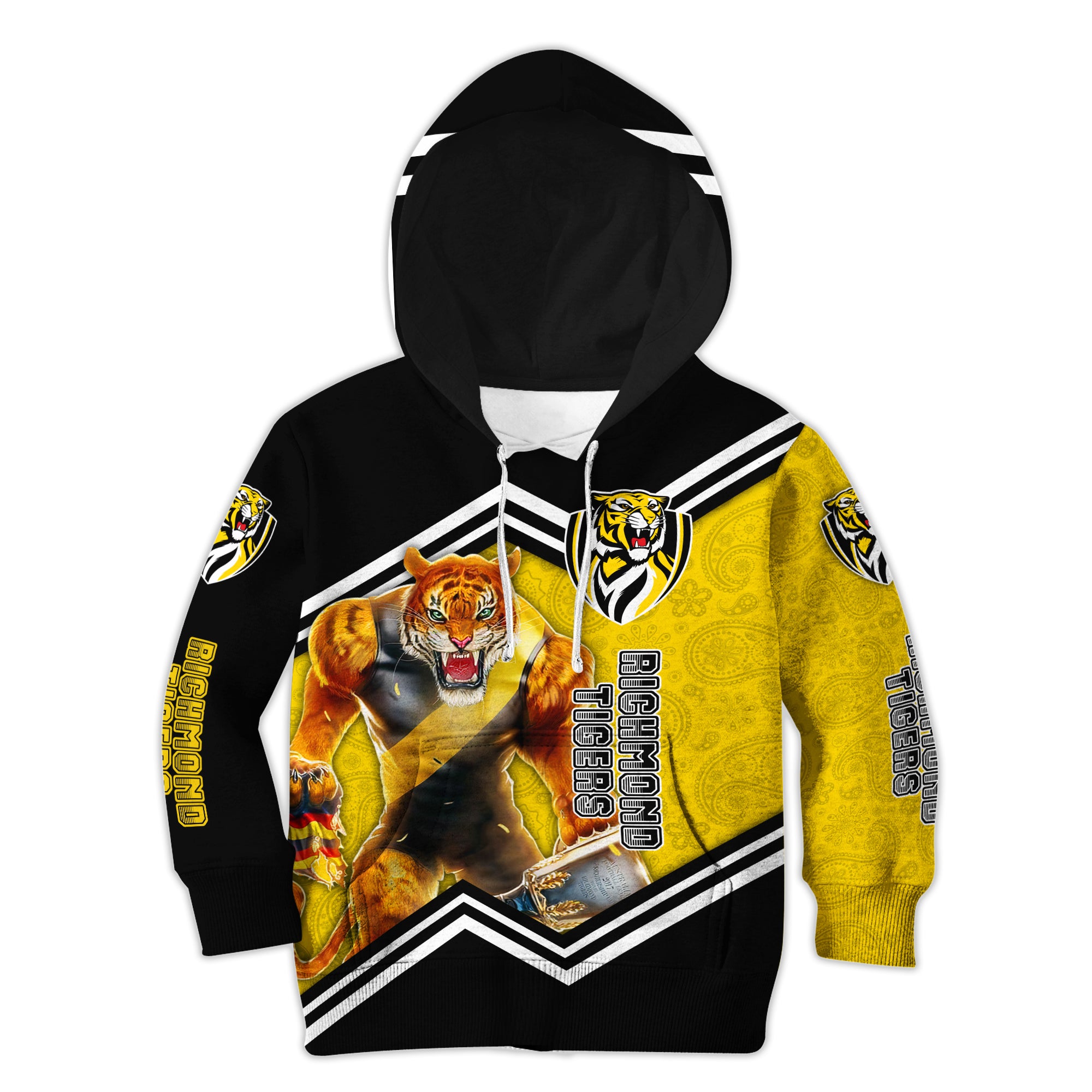 Personalized Custom 3d KID Hoodie Richmond Football Club AFL Mascot RLT7 - Vibe Hoodie Shop