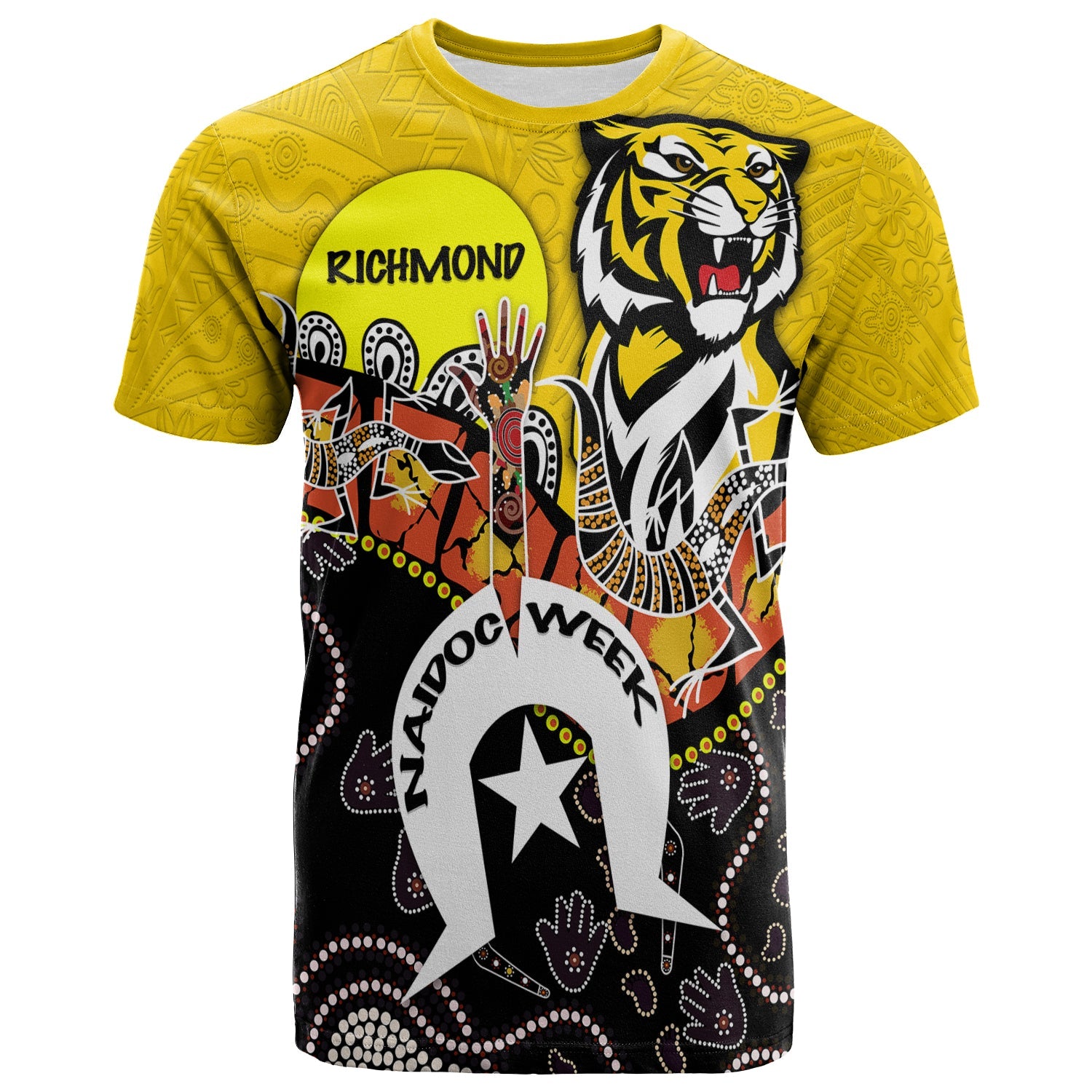 Richmond NAIDOC Week T shirt Indigenous Tigers LT4 - Vibe Hoodie Shop