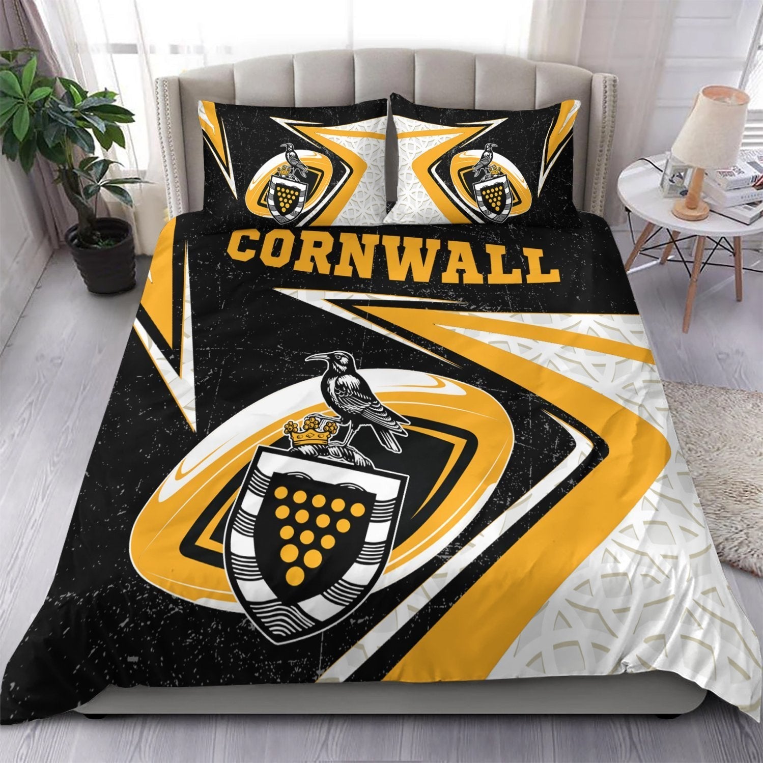 Cornwall Rugby Bedding Set - Celtic Cornwall Rugby Ball - Vibe Hoodie Shop