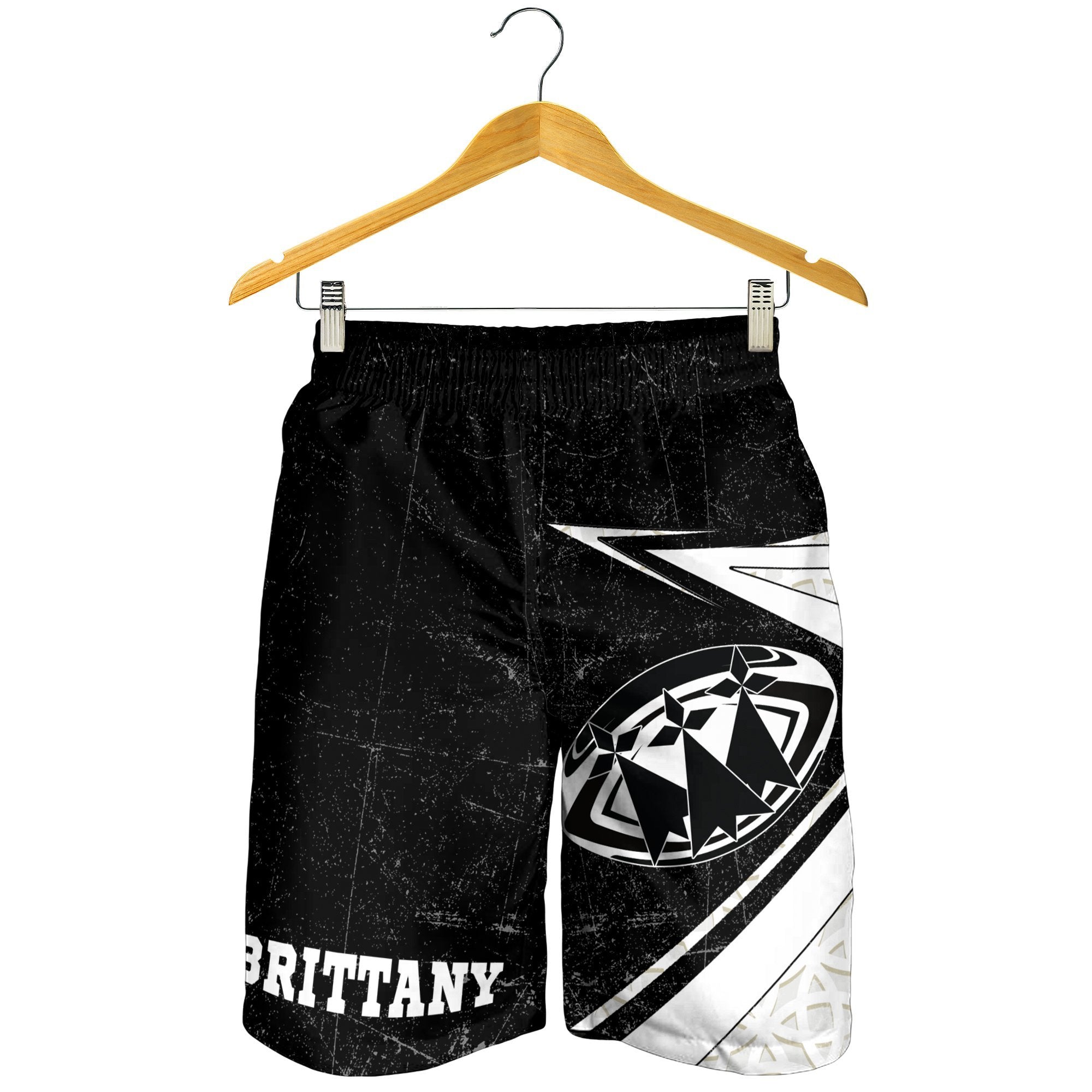 Brittany Rugby Men's Shorts - Celtic Bretagne Rugby Ball - Vibe Hoodie Shop