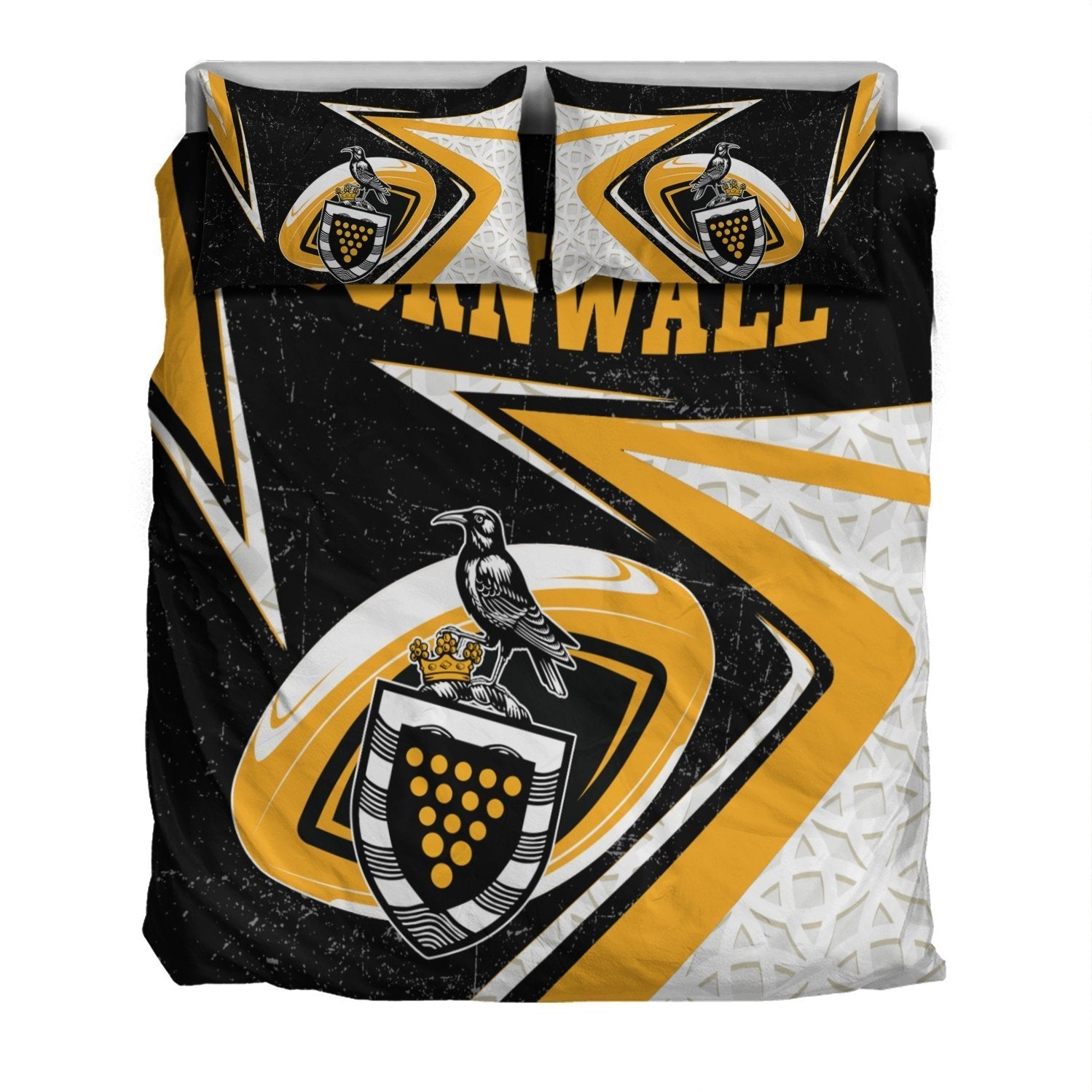 Cornwall Rugby Bedding Set - Celtic Cornwall Rugby Ball - Vibe Hoodie Shop