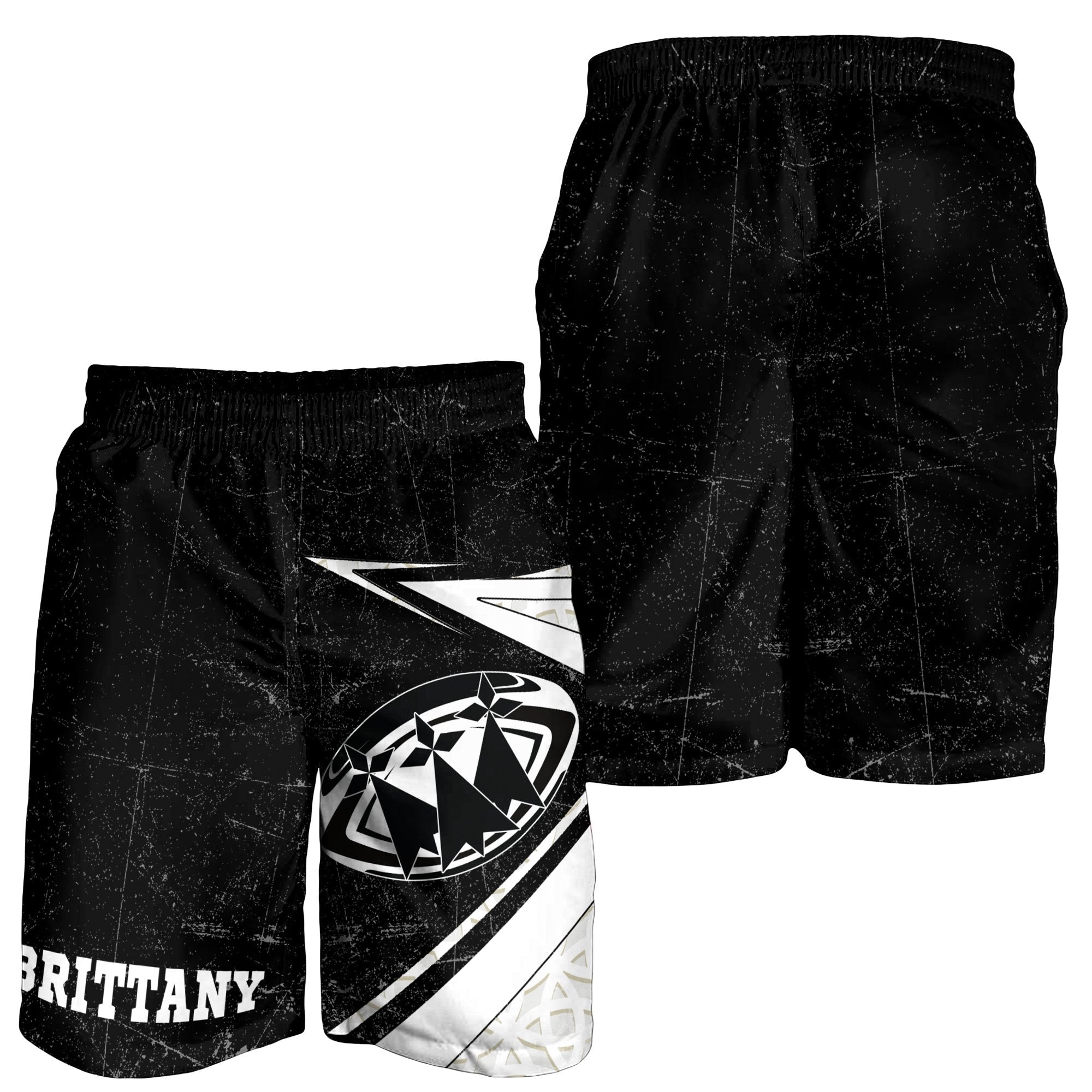 Brittany Rugby Men's Shorts - Celtic Bretagne Rugby Ball - Vibe Hoodie Shop